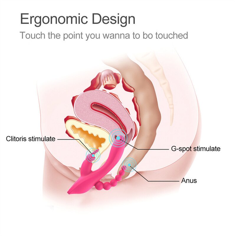 G Spot Rabbit Vibrator for Women Clitoris Stimulation with 7 Powerful Vibrations, 3 in 1 Clit Anal Stimulating Dildo Massager