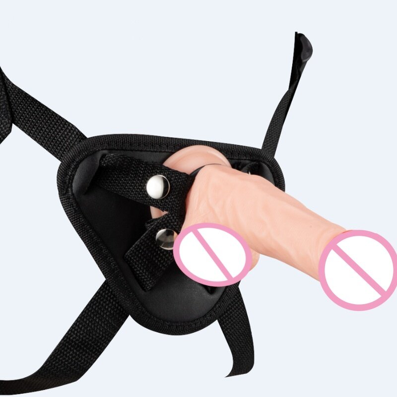 Strap on Dildo Harness Adult Sex Toys for Lesbian,Adjustable Soft Realistic Silicone Dildos with Strap on Suction Cup Anal Penis