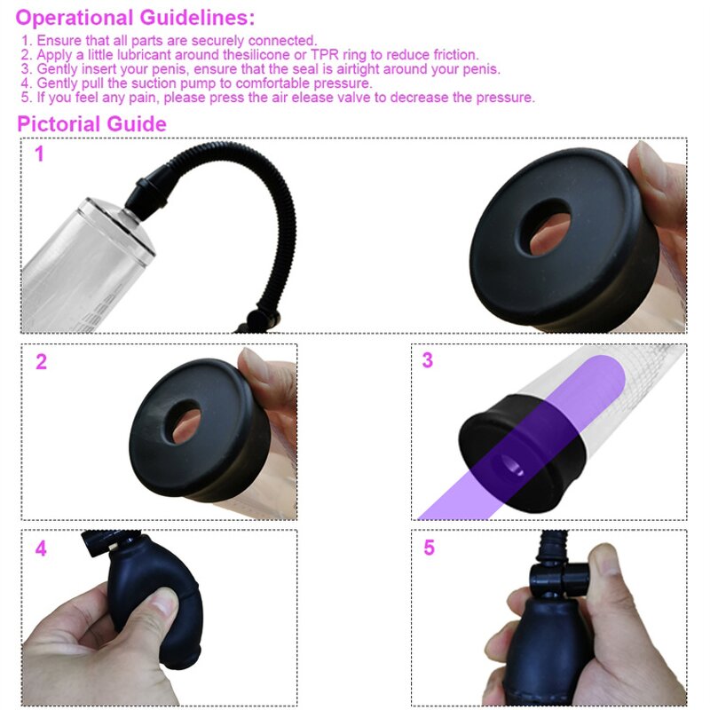 Bestselling Men's Cream Sex Pump Toy Vacuum Impotence Enhancer for Bigger Longer Thicker Cock Enlargement Instrument