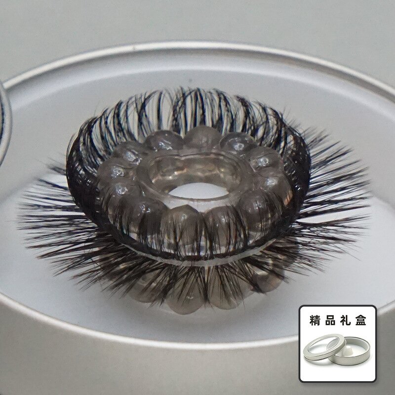 Sheep Eye Socket Sex Toy Hair Silicone Lock Sperm Sex Ring Penile Ring Double-layer Anti-shooting Male Adult Products