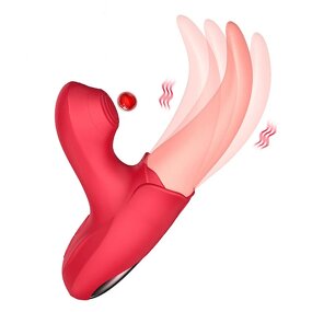 Clitoral G Spot Stimulator Tongue Vibrator Nipples Flapping Massager Vaginal Anal Sex Toys for Female Masturbation Couples