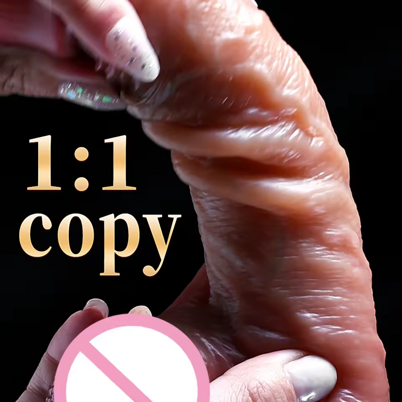 10.5" Realistic Silicone Large Dildo Small Glans XL Soft Thick Anal Dildo with Powerful Suction Cup Anal Play Large Penis