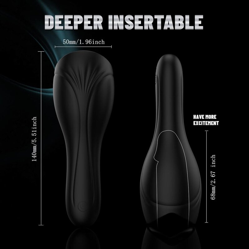 Silicone 10 Dynamic Frequencies Male Penis Vibrator Male Stroker Sex Toys for Men Strong, Silent Waterproof Mens Vibrator