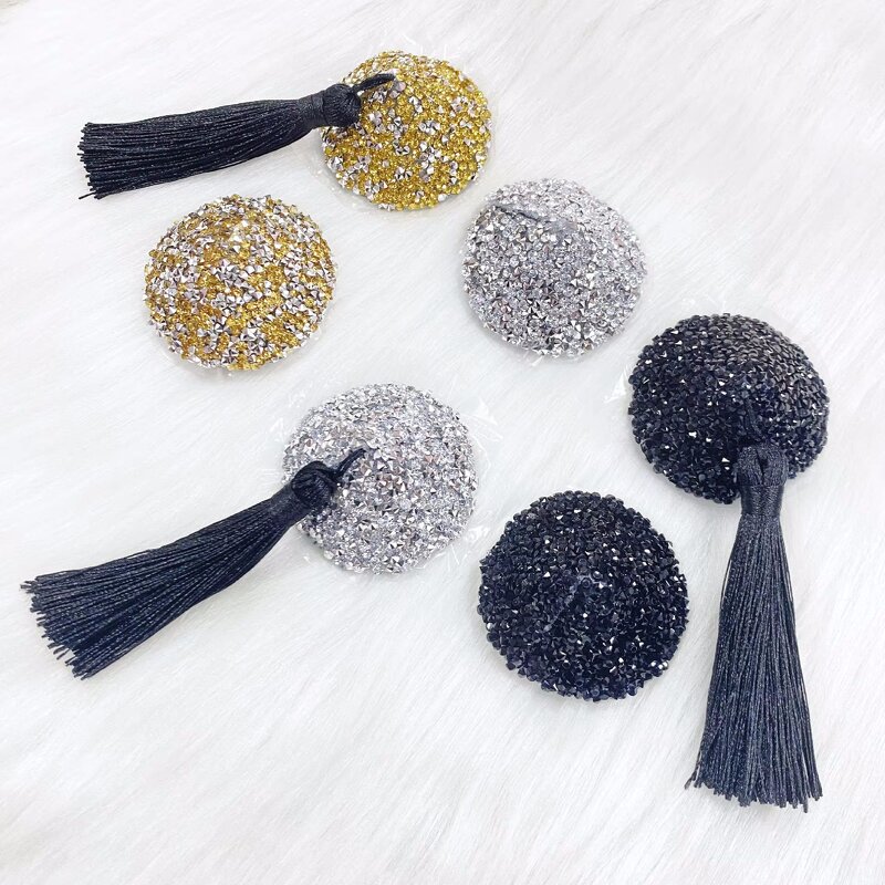 Rhinestone Nipple Covers Crystal Nipple Pasties Sexy Nipple Stickers Breast Pasties Tassels Adhesive Breast Covers for Women