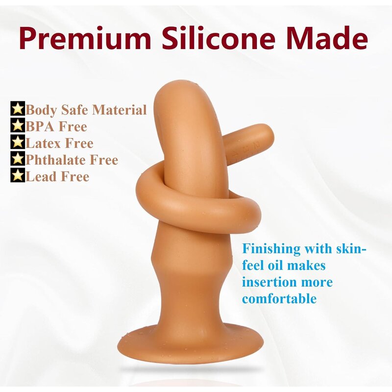 Super Long Anal Plug Dildo, Flexible Liquid Silicone Butt Plug Massage Stimulation for Men and Women Sex Factory