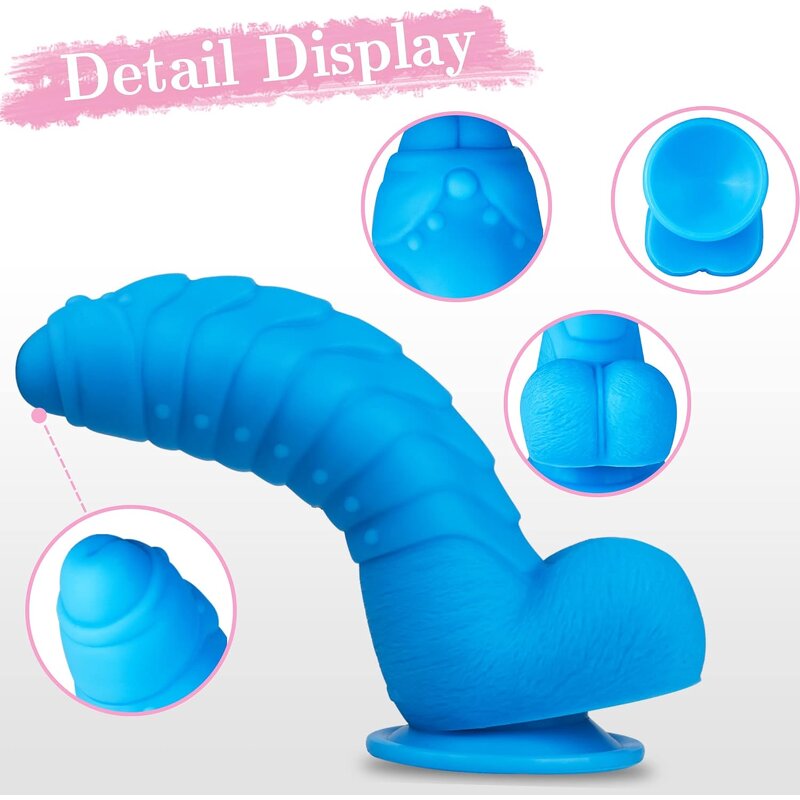 1.77'' Diameter Big Lifelike Penis with Balls Realistic Thick Silicone Dildo Adult Sex Toy for Women G-spot Anal Stimulator