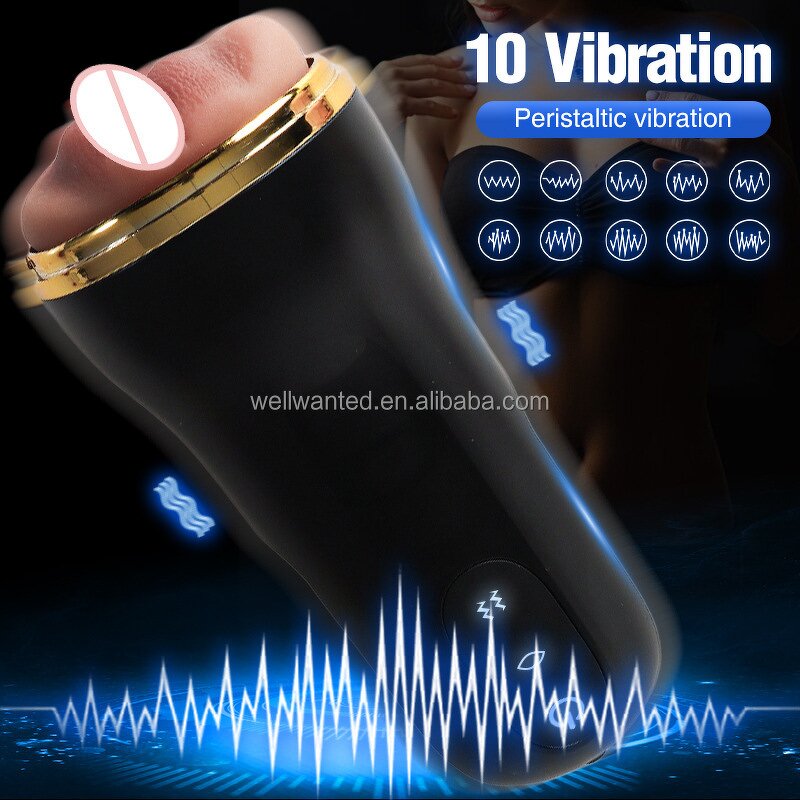 Automatic Male Masturbator Pocket Pussy Stroker Masturbators with 5 sucking & 10 Vibrating Sex Machines & Devices
