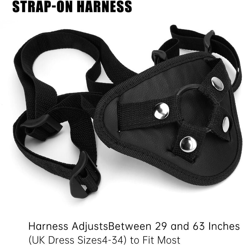 8.26'' Harness&Strap-On Realistic Dildo with Strap-on Suction Cup for G Spot Anal Flexible Dildos Sex Toy for Men Women Couples