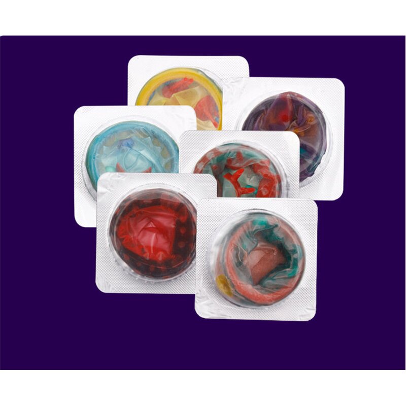 6 Pcs in 1 Set Innovative High Quality Creative Sex Toy for Men Spike Male Condom Made of Latex Certified by SABS