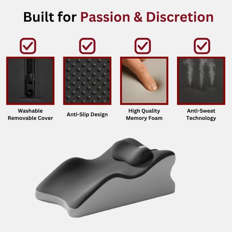 Spark Pillow 27 Degree for Couples, Multi-Functional Foam Bed Couple Pillows Sitting and Lying Ergonomic Posture Support for Sex