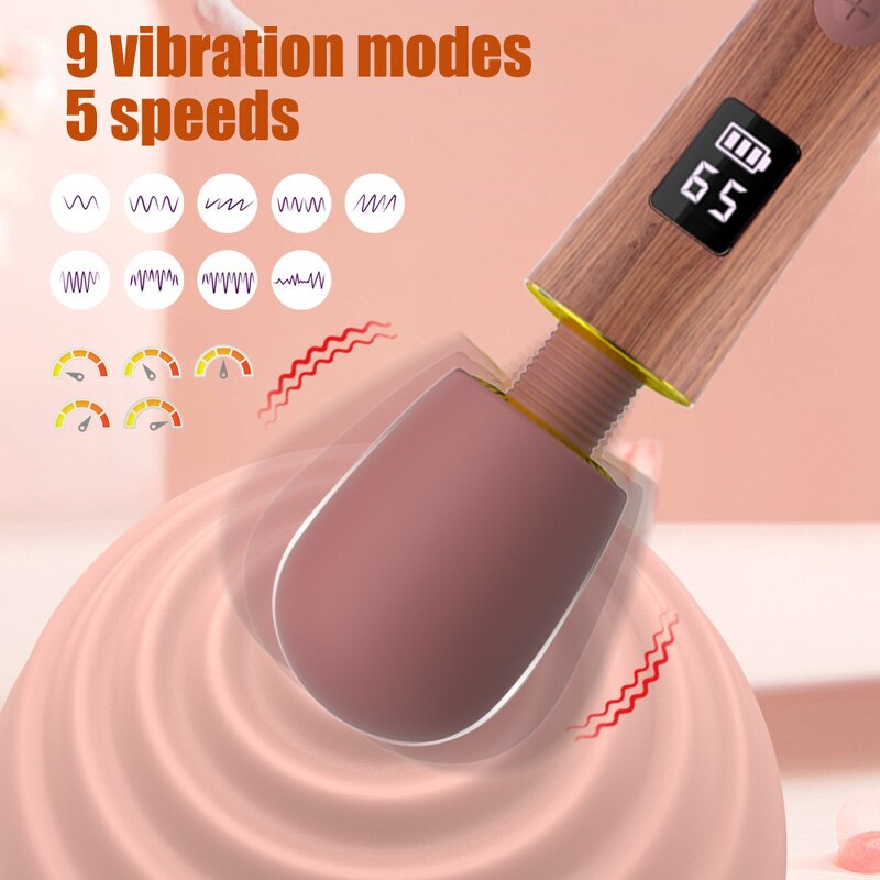 Sex Toys Vibrator Wand Dildo - Sex Toy for Women Clitoral G Spot Stimulation,Erotic Massager with 9 Powerful Vibrations AV Wand