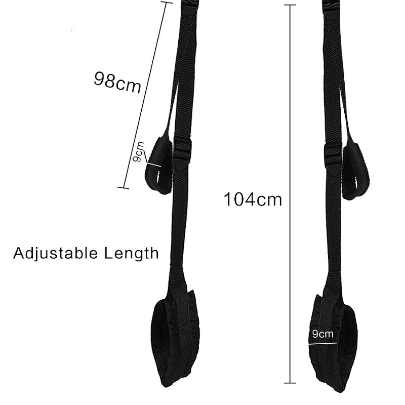 Black BDSM Bandage Supply Nylon Swing Binding Restraint Belt Swinging Hands Feet Straps Sex Auxiliary Adult Sex Toys for Couples