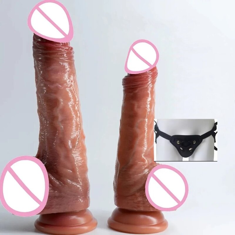 Realistic Pushing Dildos for Women Lesbian 18 Adult Sex Toys Realistic Skin Sliding Foreskin Testicles Dildo Anal Big Dick Penis
