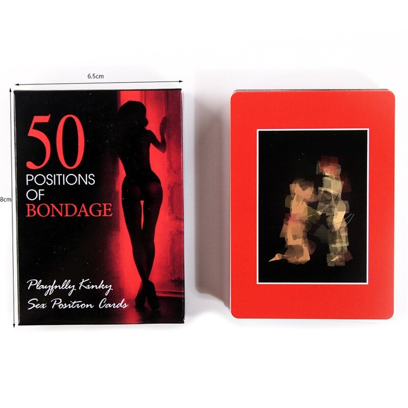 Erotic Games Adult Sexual Position Card Game with Pictures, 50 Positions of Bondage Game Card Date-Night Fun for Couples