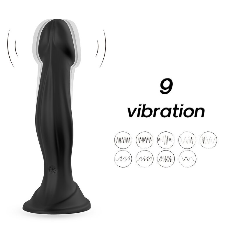 Silicone Strap-On Realistic Big Thrusting Dildo Vibrator with Remote Control Electric Telescopic Vibrating Female Sex Toy