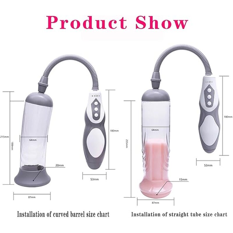 Rechargeable Erection Pump Device, Automatic Male Masturbator Penis Pumps for Men Enlargement Pump Sex Toys Pumps & Enlargers