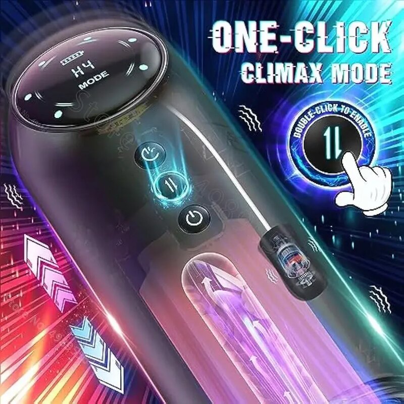 Male Masturbation Cup Telescopic Heated Sucking Pocket Pussy Sex Machines Toy Adult Goods for Men Vagina Masturbator