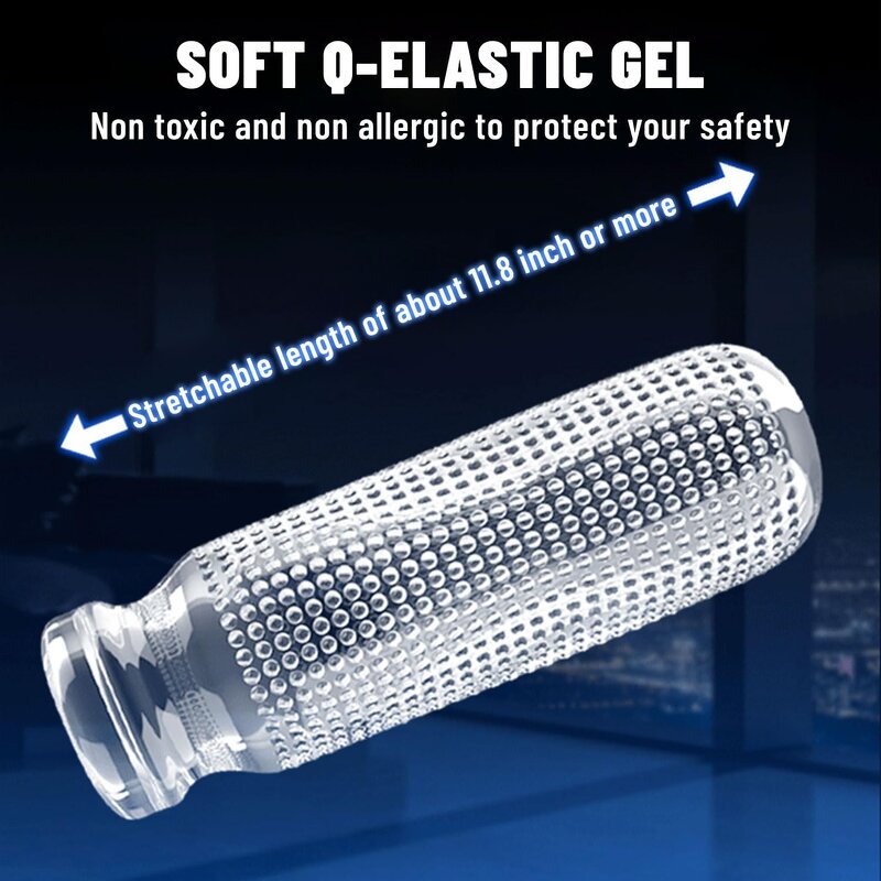 Transparent Lifelike Textured TPE Male Masturbation Stroker Manual Squeezable Pussy Portable Masturbation Cup with Suction Bag
