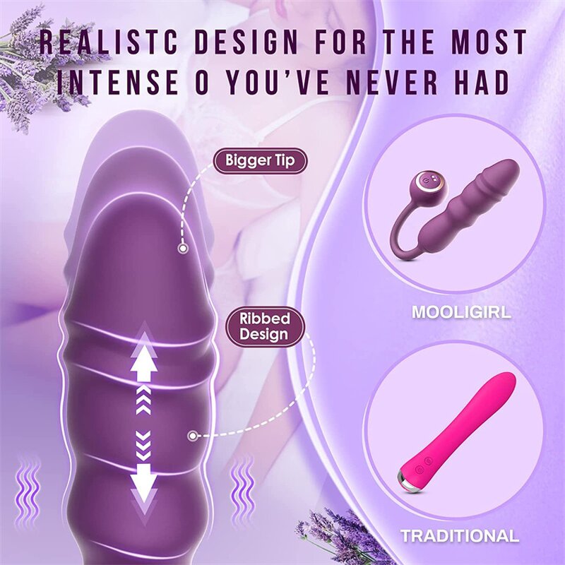 G Spot Clitoral Vibrator with 10 Vibrating & 9 Thrusting Modes Dildo Sex Toy for Nipple Anal Stimulation Adult Sensory Toys