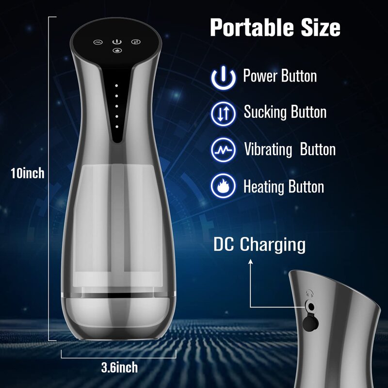 New Original Male Masturbation Toy with 3 Sucking 10 Vibration 3D Realistic Textures Automatic Male Stroker Masturbator for Man