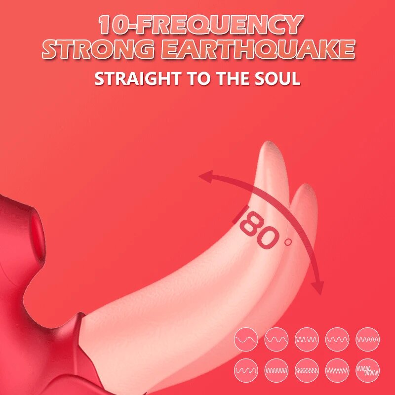 Clitoral G Spot Stimulator Tongue Vibrator Nipples Flapping Massager Vaginal Anal Sex Toys for Female Masturbation Couples