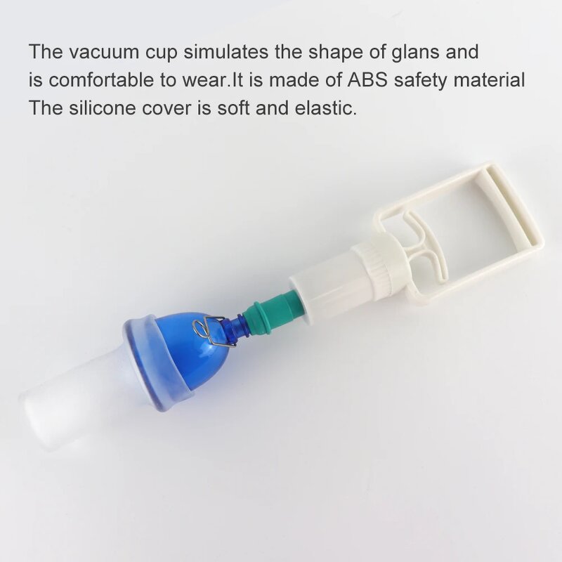 S/M/L Clear Blue Cup for Penis Extender Pump Enlargement Glans Protector Cap Replacement Penile Stretcher Clamping Kit Sex Toys