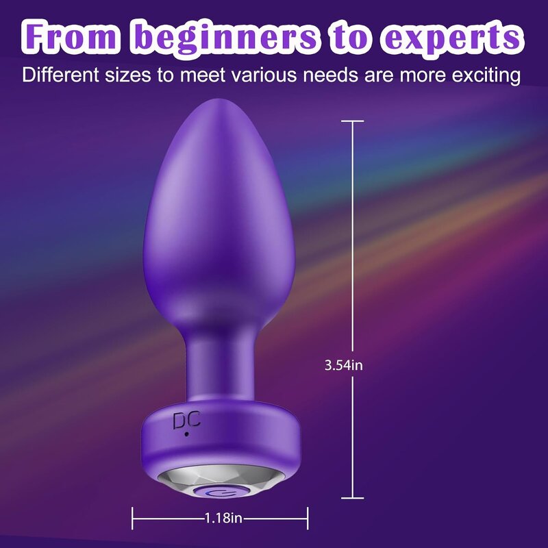 APP Remote Control Vibrating Plug 10 Frequency, Small Butt Plug for Male Prostate Massage Sex Toys and Games for Men Women