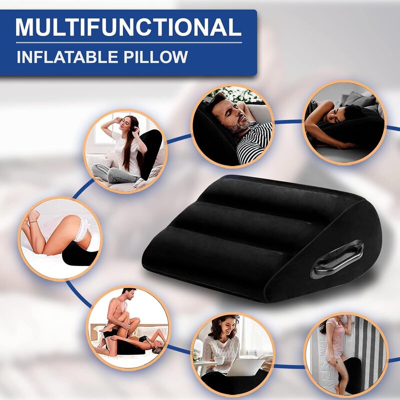 Multiposition Wedges Bed Inflatable Pillow for Supports Inflatable Orthopedics Cushions PVC Flockeds Covers Cushions Supports