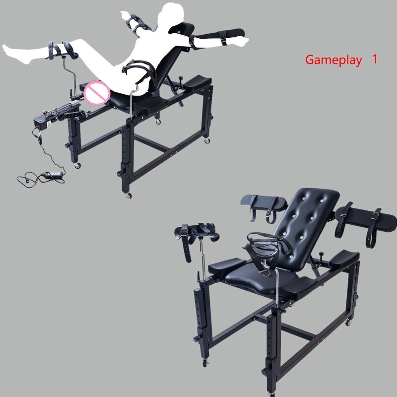 BDSM Furniture Open Leg Spreader Restraint Handcuffs Large Sex Furniture Love Sofa Erotic Bondage Sofa Chair With Sex Machine