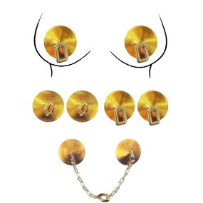 Factory Direct Supplier Best Selling Leather Nipple Covers Ring Golden Pu Leather Nipple Covers for Women Sexy