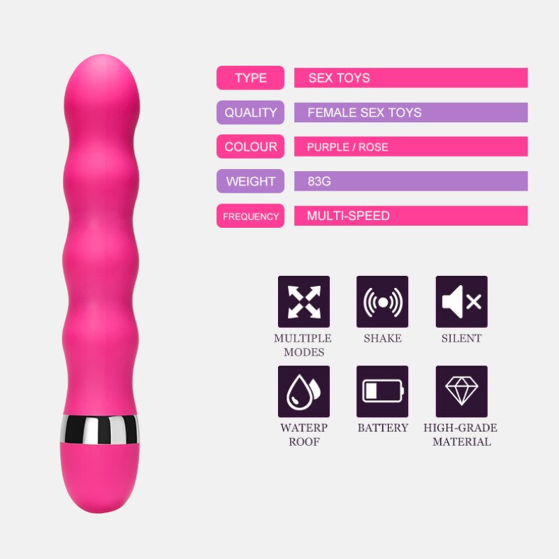 Thread Long Bullet Vibrators 10 Speed Power Waterproof Vibrator Wand Butt Plug Beginners Anal Vibrator G Spot Sex Toy for Women