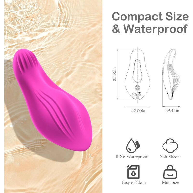 Wearable Vibrator with Remote Couples Sex Toys, Mini Panty Vibrators with 9 Strong Vibrations & APP Control Pleasure Tools