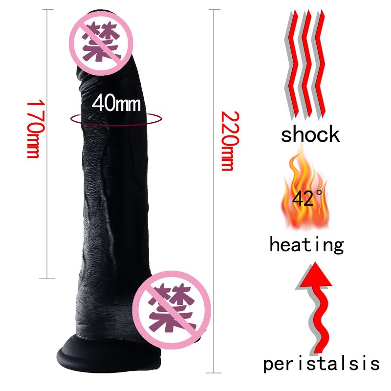 Realistic Suction Cup Dildos with Thrusting Vibrating Heating Modes for G-Spot Anal Vagina Stimulation Adult Female Sex Toys