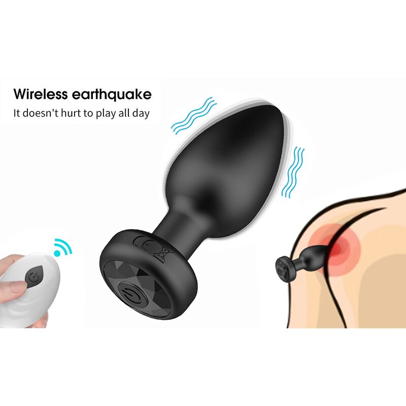 Anal Plug Vibrator for Men Butt Plug Portable Massager Wireless Remote Control Dildo Vibration Sex Toys for Male Adult Toys