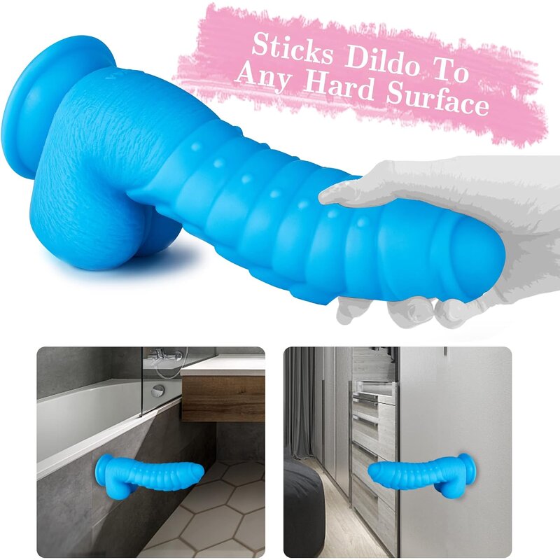 1.77'' Diameter Big Lifelike Penis with Balls Realistic Thick Silicone Dildo Adult Sex Toy for Women G-spot Anal Stimulator