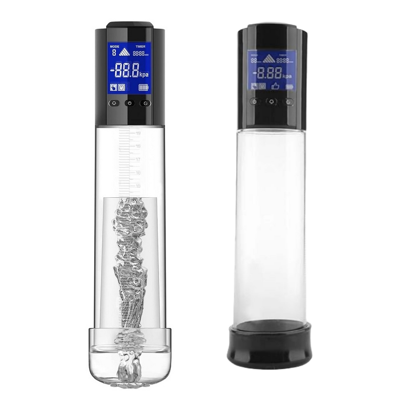 Electric Penis Vacuum Pump with a Realistic Sleeve for Male Masturbation,Manual Mode/Smart Mode Smart Penis Pump with LCD Screen