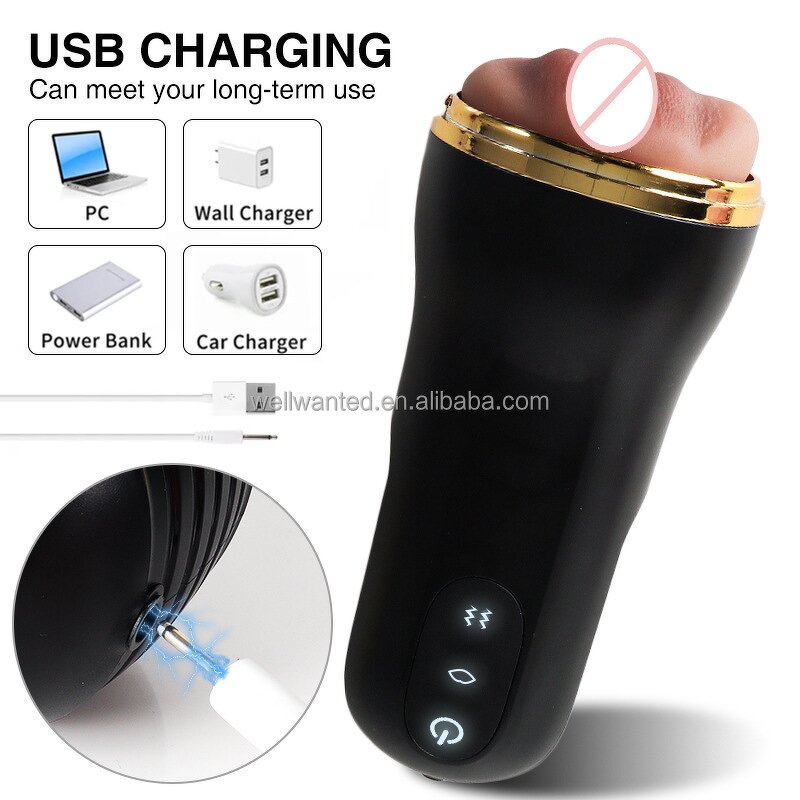 Automatic Male Masturbator Pocket Pussy Stroker Masturbators with 5 sucking & 10 Vibrating Sex Machines & Devices