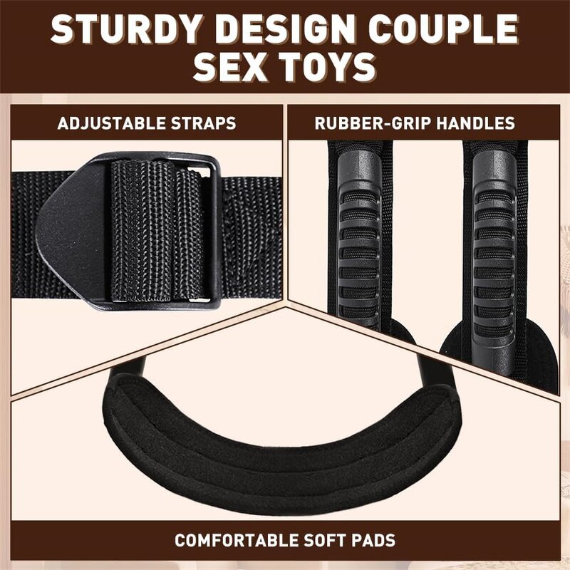 Hot Sale Adjustable Adult Restraint Cord Kit Multiple Posture Swing Neck Suspension Sling Sexy Adult Bondage Gear