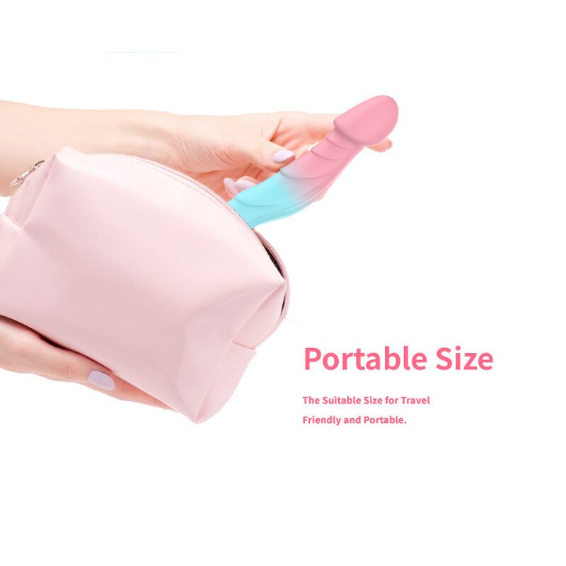 Silicone Strap-On Realistic Big Thrusting Dildo Vibrator with Remote Control Electric Telescopic Vibrating Female Sex Toy