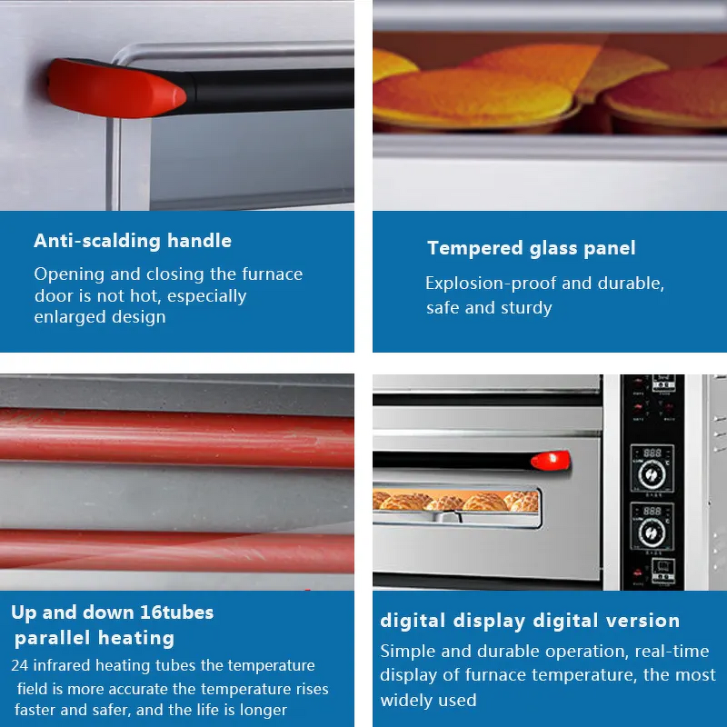 Commercial Baking Oven Factory - 3 Ply Deck 6 Tray Simple Oven Equipment