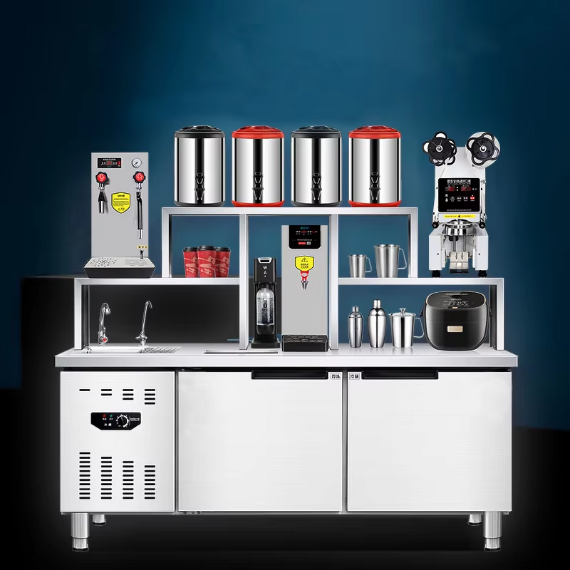 Bubble Tea Counter Factory - Customized Stainless Steel Refrigeration Counter