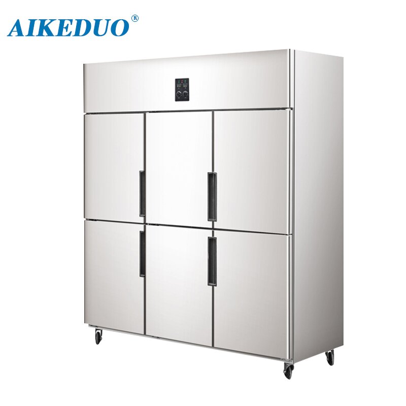 Commercial Freezer Manufacturer - Stainless Steel 6 Door Upright Kitchen Freezer