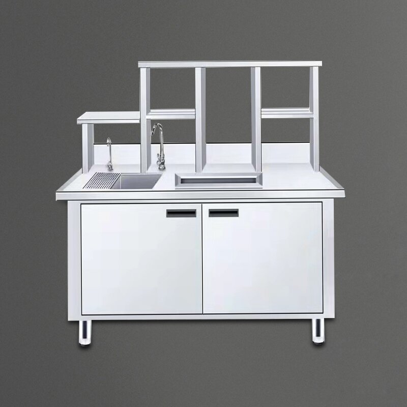 Kitchen Workbench Manufacturer - 1.2M Stainless Steel with Pool Conventional