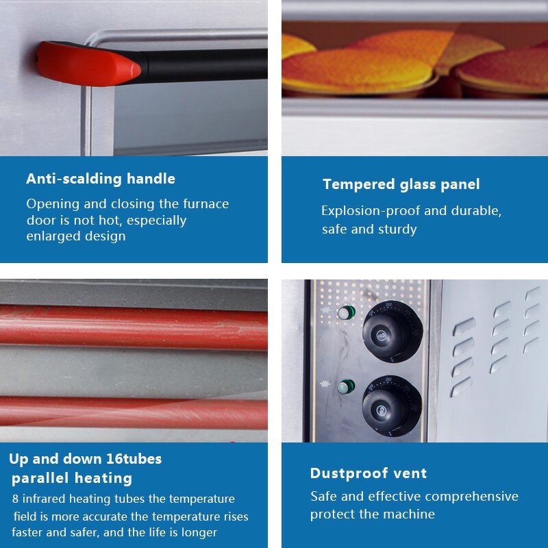 Commercial Gas Bread Oven Manufacturer - 2 Drawer 4 Tray Professional Baking