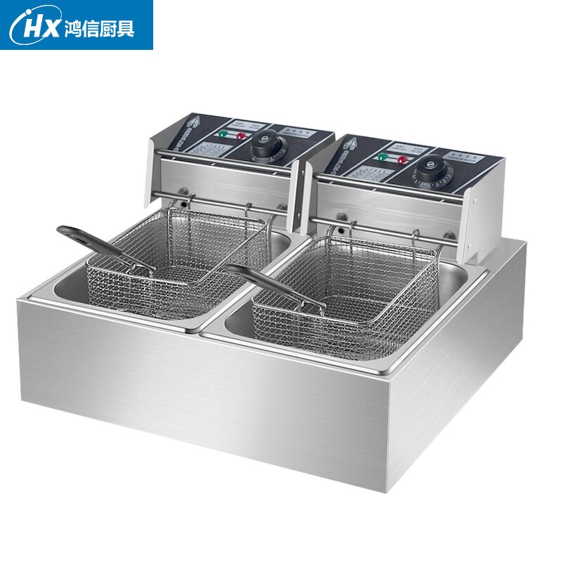 Commercial Deep Fryer Manufacturer - Double Basket 8L+8L Electric Fryer