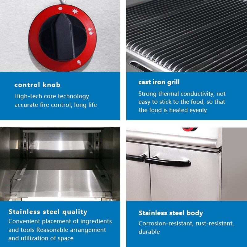 Commercial Gas BBQ Grill Manufacturer - Stainless Steel with Cabinets Outdoor