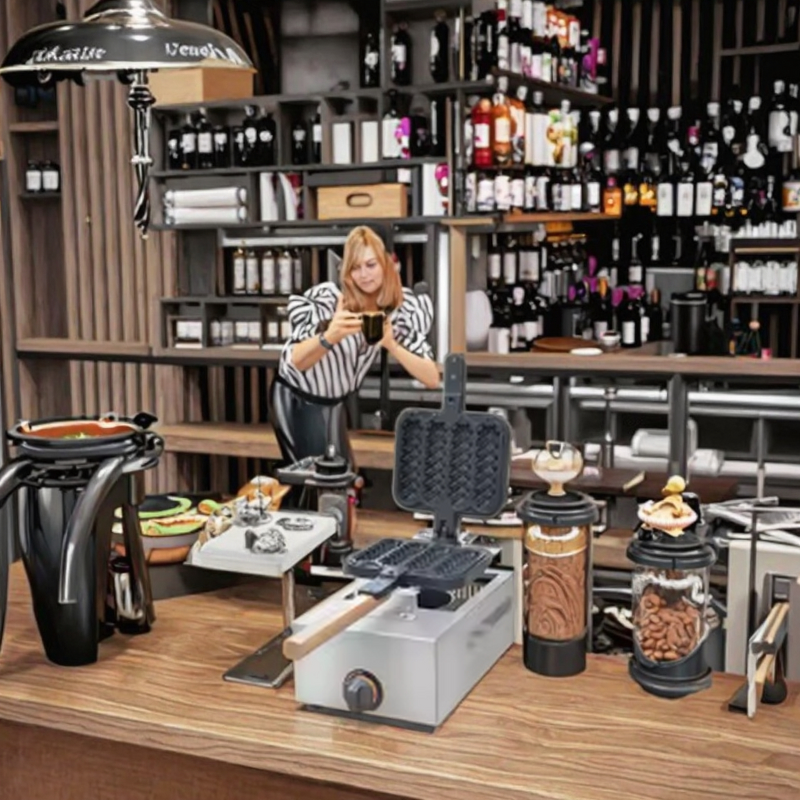 Waffle Maker Factory - Electric Stainless Steel Double Flip Hot Dog Machine