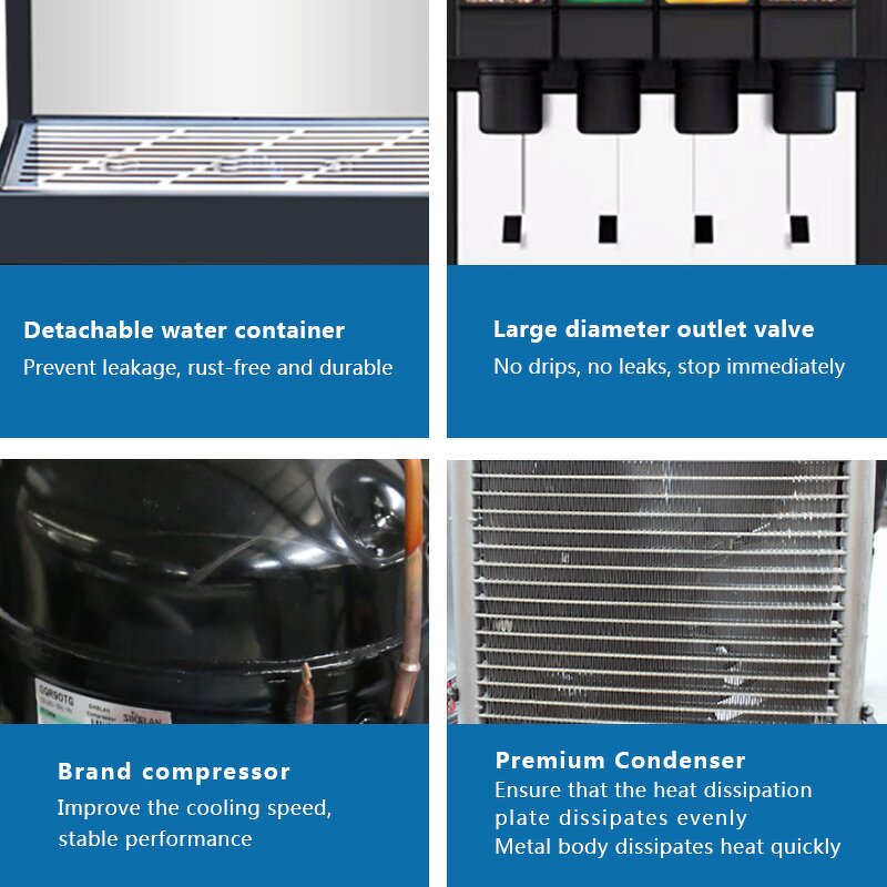 Soda Dispenser Factory - 4 Valve Carbonated Beverage Vending Machine