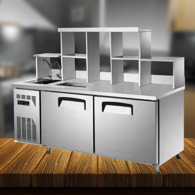 Bubble Tea Counter Factory - Customized Stainless Steel Refrigeration Counter