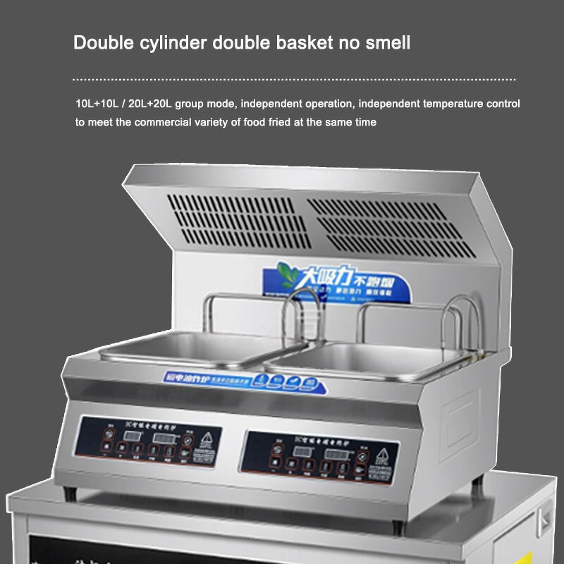 Electric Deep Fryer Manufacturer - Oil Fume Purification Single/Double Tank Fryer